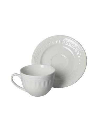 Tazza the SenzaTempo bianco porcellana con piattino 2pz