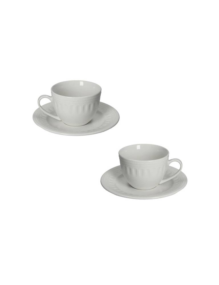 Tazza the SenzaTempo bianco porcellana con piattino 2pz
