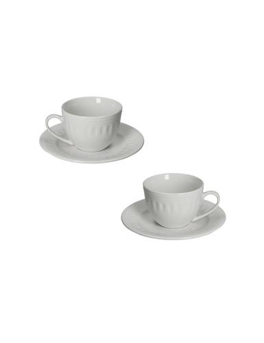 Tazza the SenzaTempo bianco porcellana con piattino 2pz