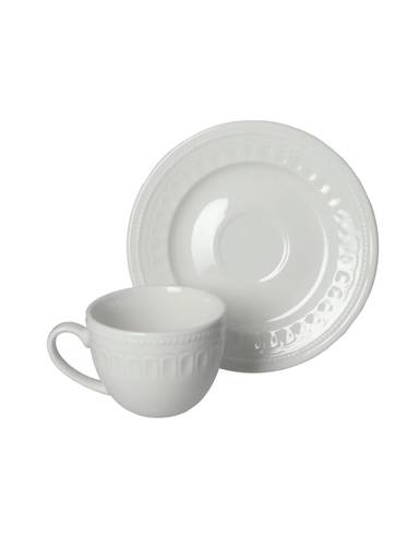 Tazzina caffè SenzaTempo bianco porcellana con piattino 2pz