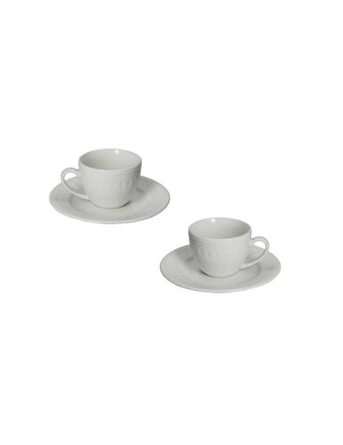 Tazzina caffè SenzaTempo bianco porcellana con piattino 2pz