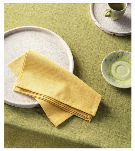 Tovaglia antimacchia tinta unita Cardamomo verde