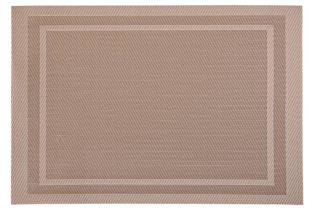 Tovaglietta americana intreccio pvc beige con bordo set 4 pezzi