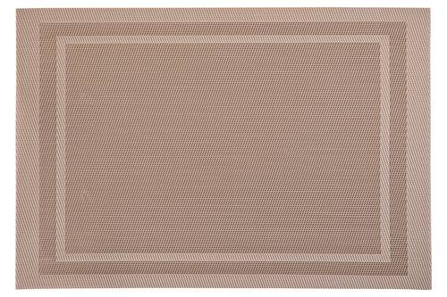 Tovaglietta americana intreccio pvc beige con bordo set 4 pezzi