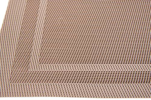 Tovaglietta americana intreccio pvc beige con bordo set 4 pezzi