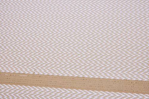 Tovaglietta americana intreccio pvc beige con riga oro set 4 pezzi