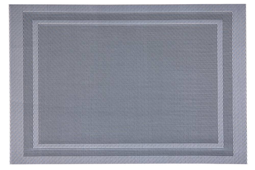 Tovaglietta americana intreccio pvc grigio con bordo set 4 pezzi