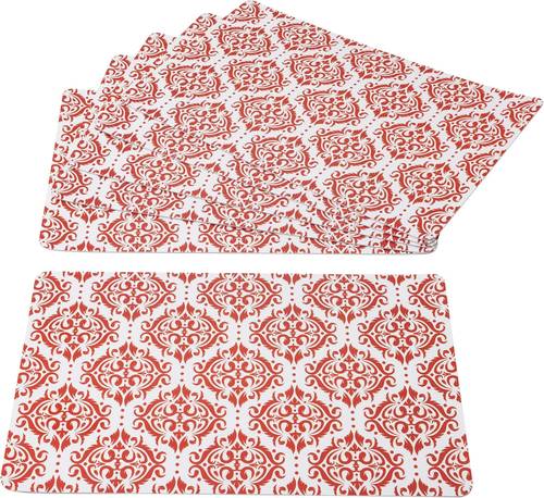 Tovaglietta americana pvc disegno damascato rosso