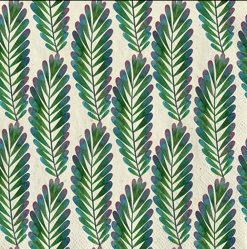 Tovaglioli carta Foglie verdi Branches 33x33 confezione 20pz
