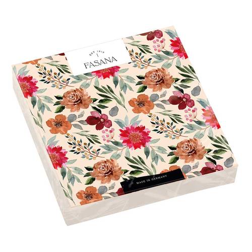 Tovaglioli carta fiori Red Floral 33x33 confezione 20pz