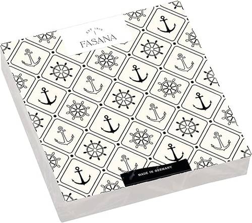Tovaglioli carta foglie ancore e timoni 33x33 confezione 20pz