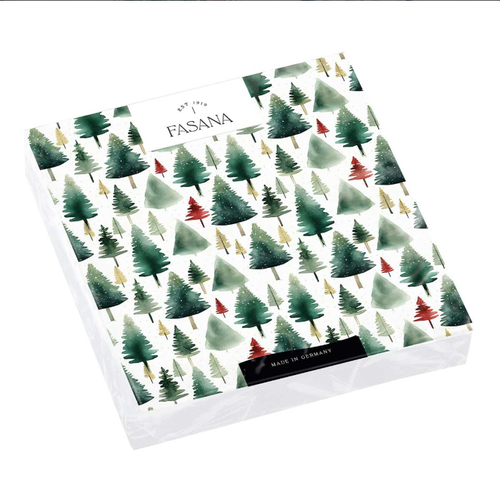 Tovaglioli carta pini verdi Winter Forest 33x33 confezione 20pz