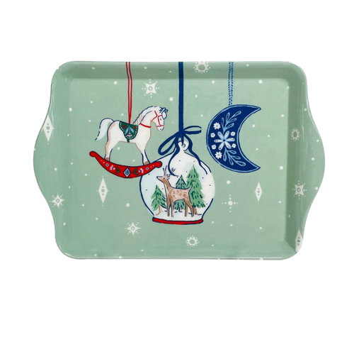 Vassoio Christmas Ornaments melamina 20x14