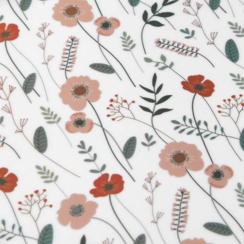 Vassoio fiori colorati melamina piccolo 42x28