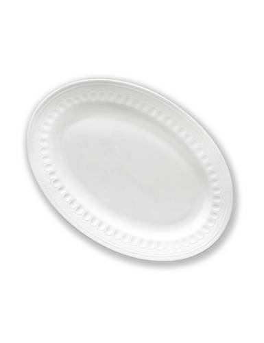Vassoio ovale SenzaTempo bianco porcellana da servire