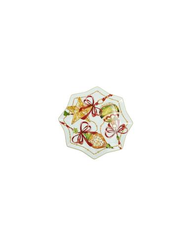 Vassoio stella natale Gioco di Luci porcellana cm 27