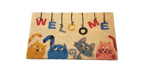 Zerbino cocco 4 gatti Welcome 40x70