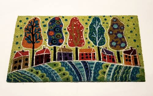 Zerbino cocco da ingresso Case Naif con 5 alberi 40x70