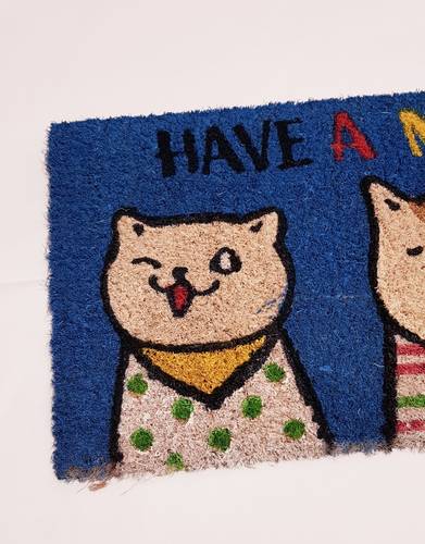 Zerbino cocco da scalino Gatti have a nice day 25x50
