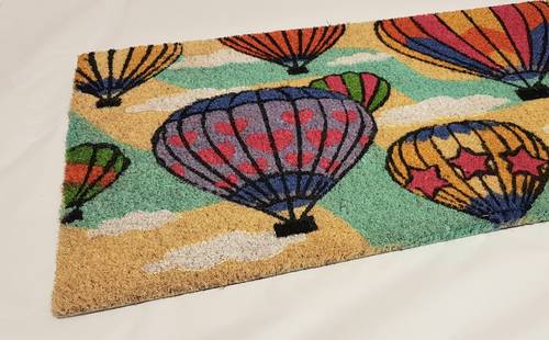 Zerbino cocco ingresso Mongolfiere colorate cuori e stelle 70x40