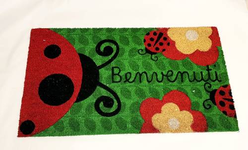 Zerbino ingresso Coccinelle rosse Benvenuti cocco 40x70