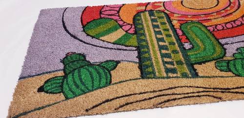 Zerbino ingresso cocco Cactus verdi nel deserto 70x40