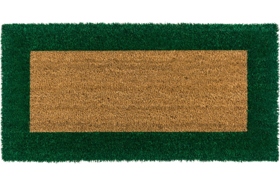 Zerbino ingresso cocco bordo verde fondo antiscivolo 40x80