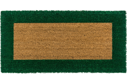 Zerbino ingresso cocco bordo verde fondo antiscivolo 40x80