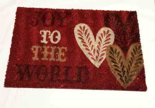 Zerbino ingresso cocco rosso Love cuori 45x75