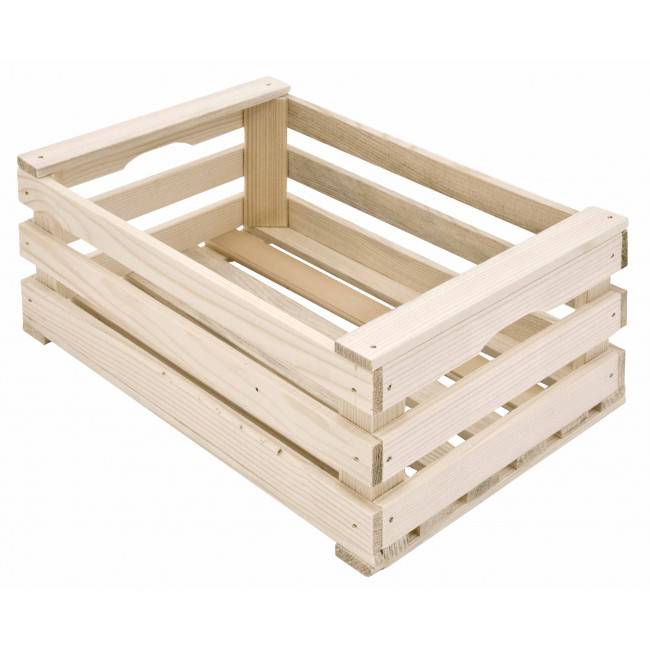 Cassettina legno grezzo tipo frutta 25x17