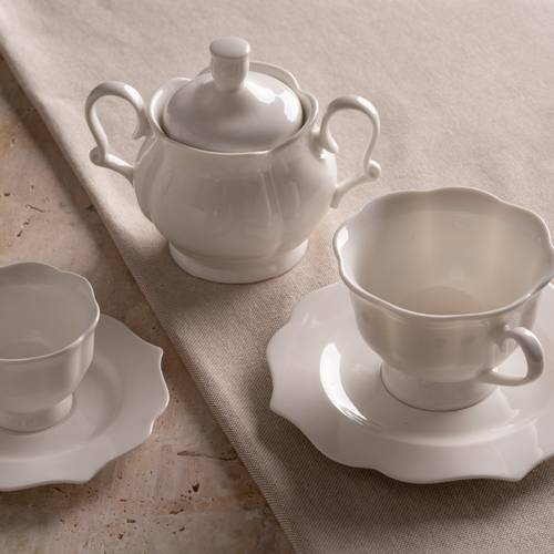 Tazza the Queen porcellana bianca con piattino 2pz