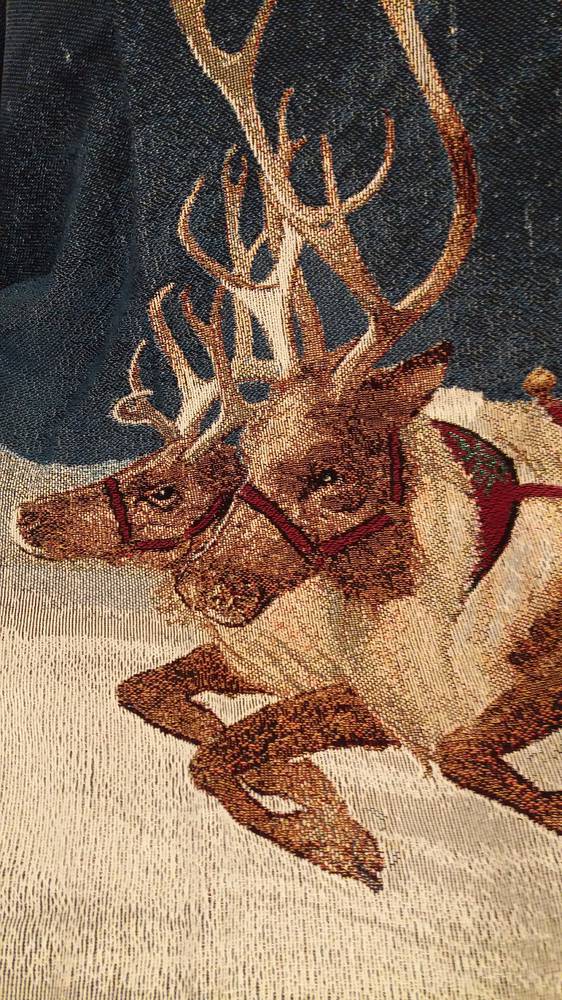 Vetrofania natalizia Babbo Natale sulla slitta adesivo per finestre Wisdom