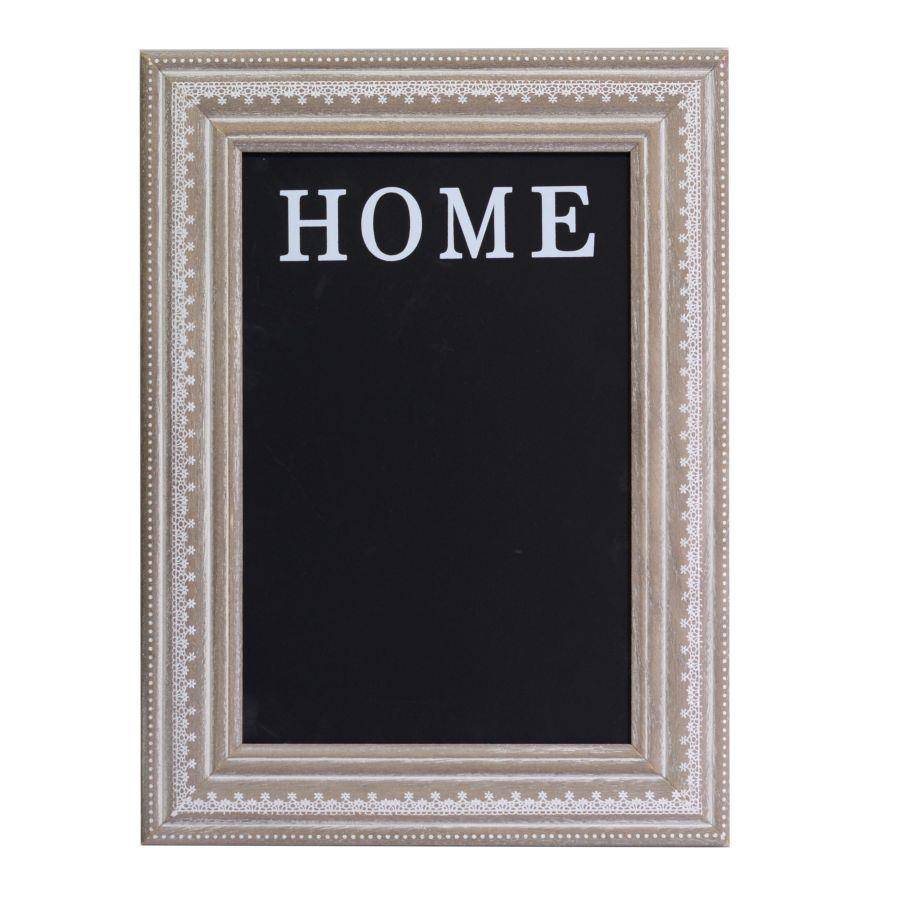 Lavagna Home cornice legno tortora decoro merletto 29x39