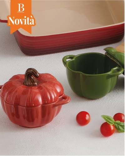Mini cocotte peperone verde in stoneweare cm 16,5
