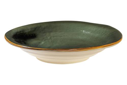 Piatto fondo verde porcellana collezione mediterraneo