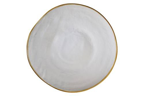 Piatto piano bianco porcellana collezione mediterraneo