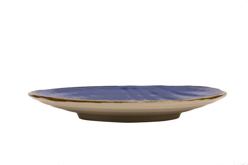 Piatto piano blu porcellana collezione mediterraneo