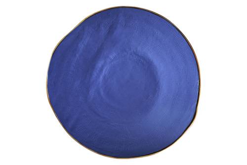 Piatto piano blu porcellana collezione mediterraneo