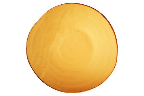 Piatto piano giallo porcellana collezione mediterraneo