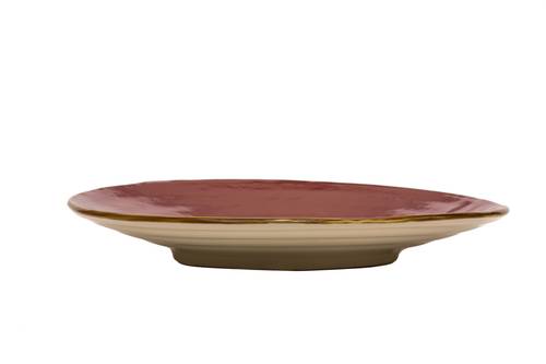 Piatto piano rosso porcellana collezione mediterraneo