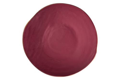 Piatto piano rosso porcellana collezione mediterraneo