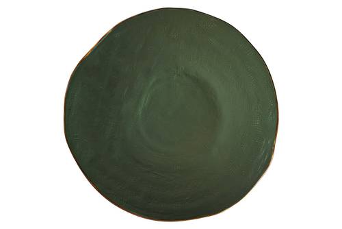 Piatto piano verde porcellana collezione mediterraneo