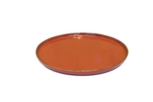 Piatto pizza arancio collezione mediterraneo