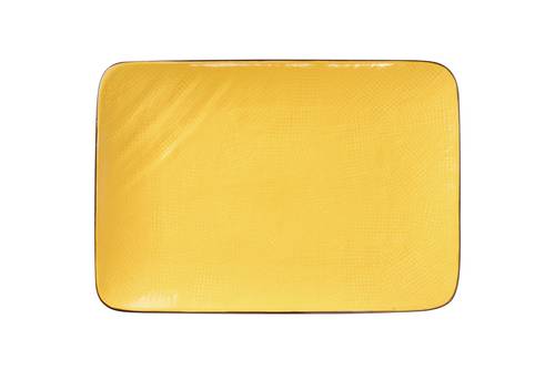 Piatto rettangolare giallo porcellana collezione mediterraneo