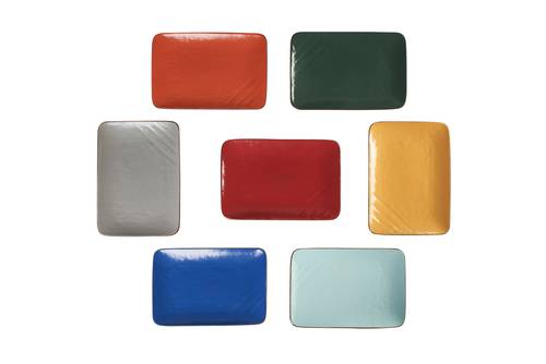 Piatto rettangolare blu porcellana collezione mediterraneo