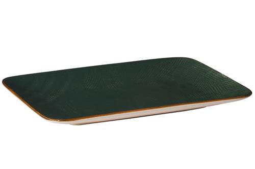Piatto rettangolare verde porcellana collezione mediterraneo