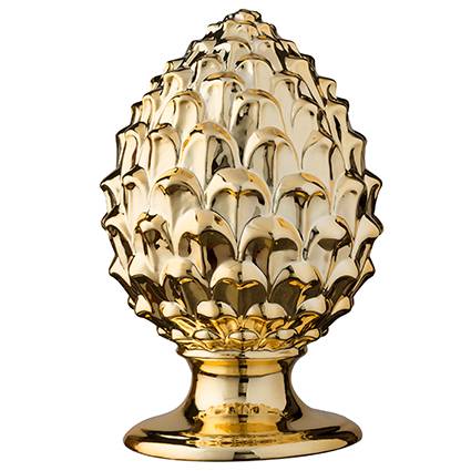 Pigna decorativa porcellana oro lucido