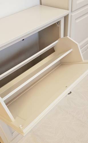 Scarpiera legno bianco 2 ante modello classico