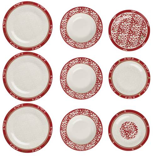 Servizio piatti natale Abbracci 18 pz