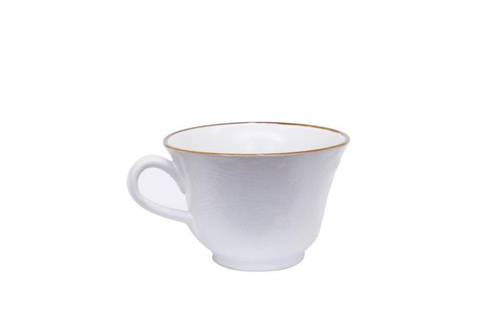 Tazza colazione bianca con manico collezione mediterraneo